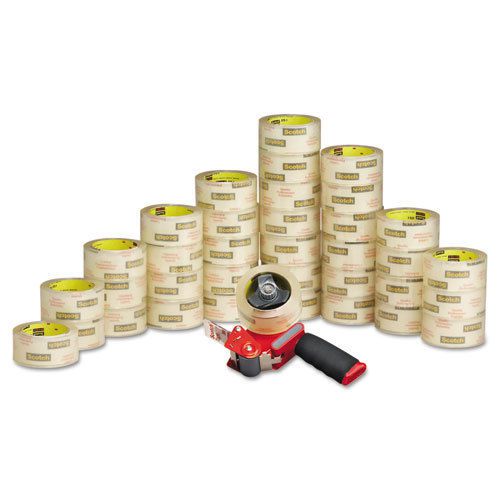 3750 commercial grade packaging tape 1.88&#034; x 54.6yds, 3&#034; core, clear, 36/carton for sale