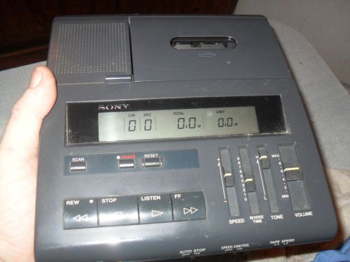 SONY TRANSCRIBER  BM-77 -NEEDS AC ADAPTER  ALSO CLEANING OR PULLY BELT
