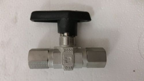 Parker two way b-series ball valve, ss body, 1/4&#034; fnpt 4f-b6lj-ssp-dup for sale