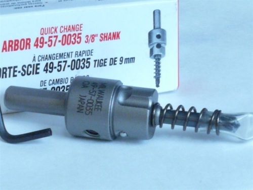 Milwaukee arbor 49-57-0035 quick change adapter 3/8&#034; shank/steel hawg cutter for sale