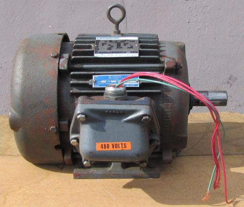 Marathon 3hp 3 phase electric motor 230/460v 324jp shaft 1-3/8” rpm 1150 for sale