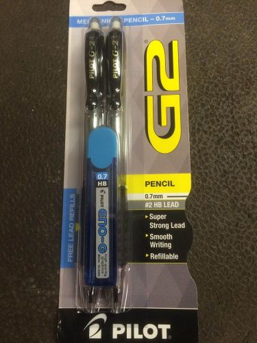 Pilot, G2, Mechanical Pencil, 0.7mm, pack of 2, with free lead refills