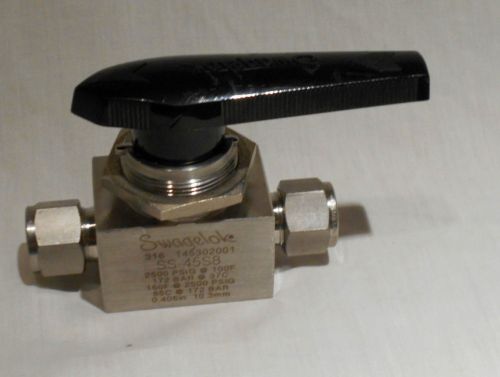 SWAGELOW, Whitey SS-45S8, Ball Valve  1/2  inch Tube Fitting,2500 PSIG,172 Bar, NEW