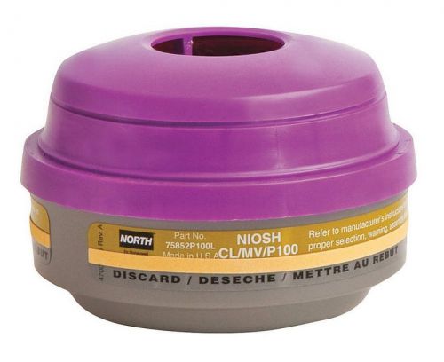 North Safety 75852P100L Mercury Vapor &amp; Chlorine Filter Cartridge for APR (Pair)