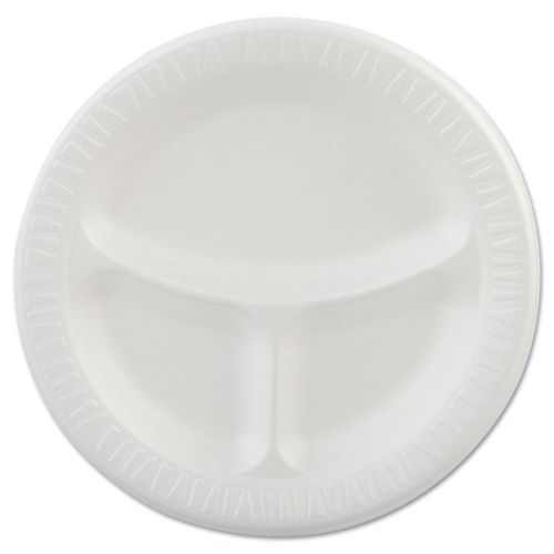 DART® Round 3 Compartments Foam Plastic Plate