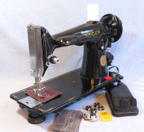 Refurbished singer 201-2 workhorse sewing machine 201 new motor wiring smooth for sale