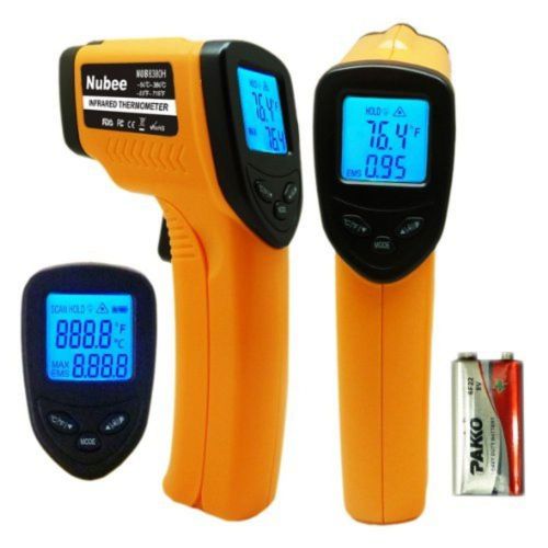 Nubee Temperature Gun Non-contact Infrared Thermometer w/ Laser Sight MAX Dis...