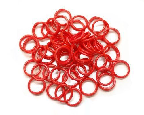Brower 398N11CR 11/16-Inch Spiral Leg Bands  Red (Pack of 100)