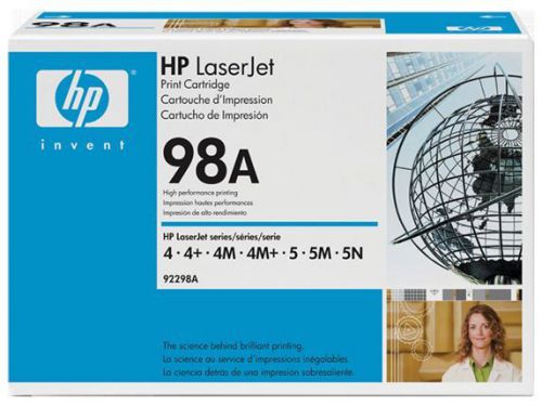 NEW HP 98A Black Original LaserJet Toner Cartridge