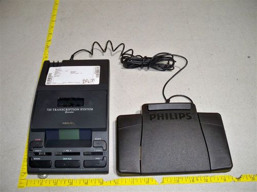 Philips LFH 0720/00 Transcription Mini-Cassette Player w/LFH 2210/00 Foot Switch