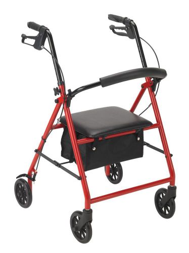 R800RD-DRIVE Rollator with 6&#034; Wheels RED-FREE SHIPPING