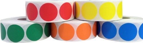 Instocklabels.com 3/4&#034; .75 inch round color coding dot labels - bulk pack - one for sale