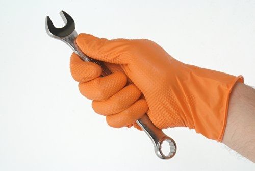TIGER GRIP 7 mil superior grip Orange Nitrile Gloves - XL