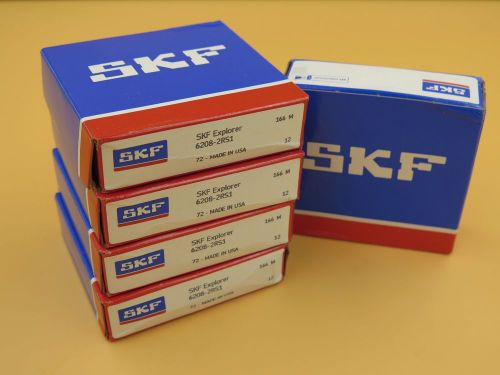 Genuine SKF USA 6208 2RS Sealed Premium Bearings 5 Pieces New Original Box