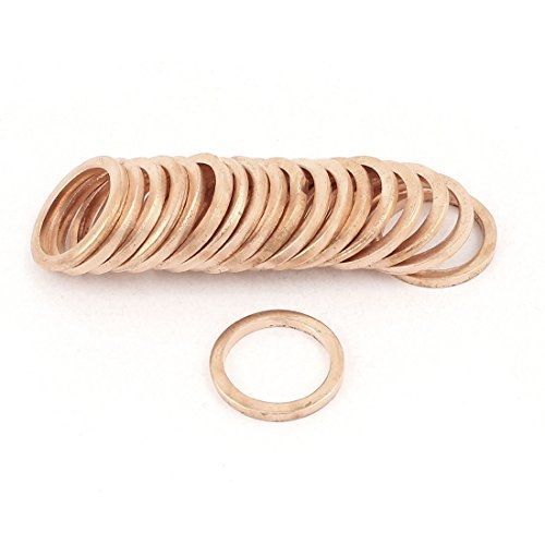 20Pcs 14mmx18mmx2mm Copper Crush Washer Flat Ring Gasket Fitting