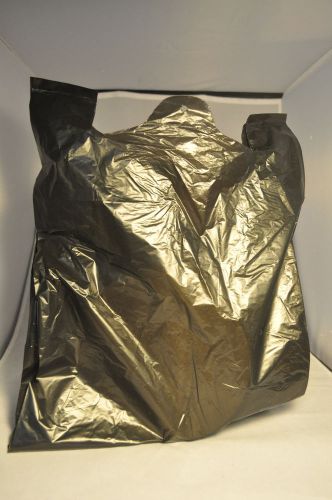 250 Qty Black Plastic T-Shirt Retail Packing Shopping Bags - 5 Packs of 50 Each