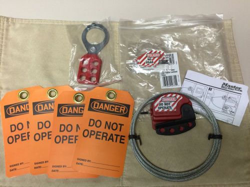 Master Lock S806 Lock Out Tag Out (LOTO)  Adjustable With LO Clasp Bundled