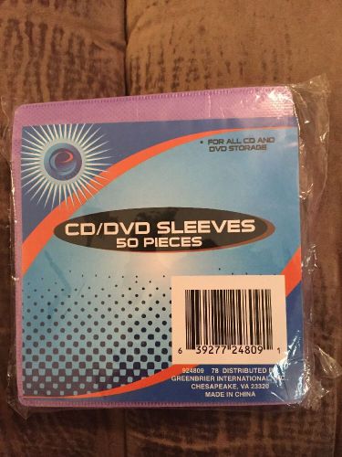 50 Pack Purple CD DVD Envelope Sleeve New