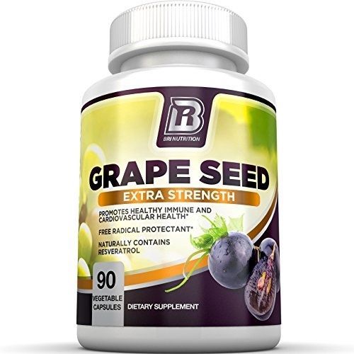 BRI Nutrition Grapeseed Extract - 95% Proanthocyanidins 400mg Servings - On The