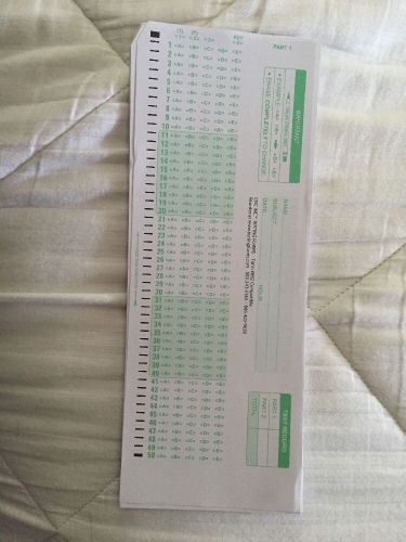 22 New Scantron Form # 882 Compatible Cnc Inc Testing Forms