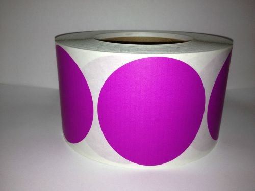 1000 3&#034; round purple thermal transfer zebra datamax sato ribbon printers labels for sale