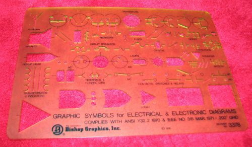 Vintage Electrical Diagram Stencils - Total of 5 Stencils