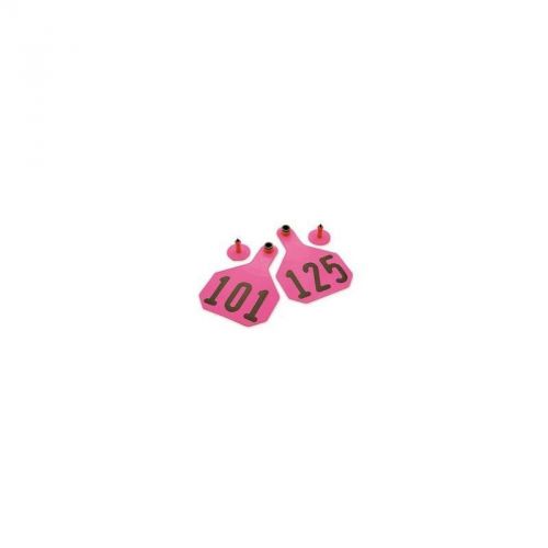 4 star large cattle ear tags pink numbered 101-125 for sale