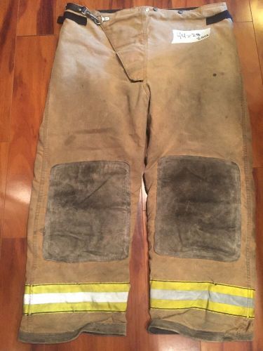 Firefighter pbi gold bunker/turnout gear globe pants 44w x 28l halloween costume for sale