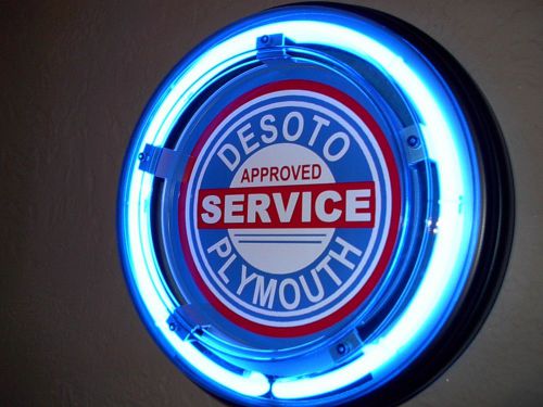 *** Plymouth Desoto Motors Auto Garage Man Cave Neon Advertising Sign