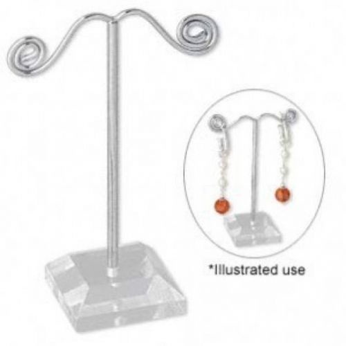 Set of 2* Imit Rhodium Steel Earring Displays Stands