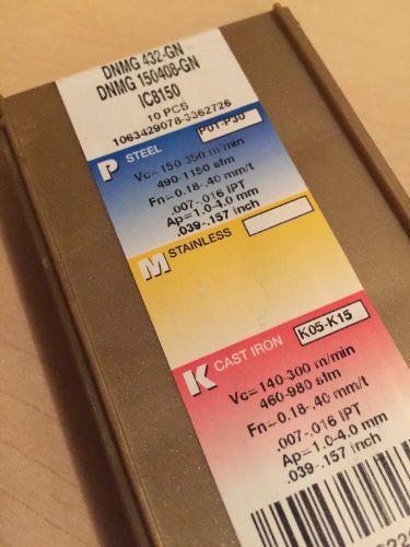 Open Box New Iscar Inserts DNMG 432 GN IC8150 - 1 Box of 10