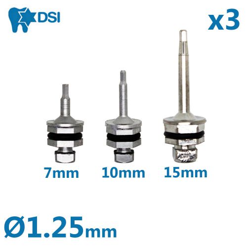 3x Dental Implant Abutment Hex Driver 1.25 mm For Dentist Ratchet Insert