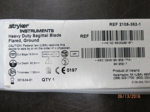 Stryker Heavy Duty Sagittal Flared Ground Ref. 2108-382-1