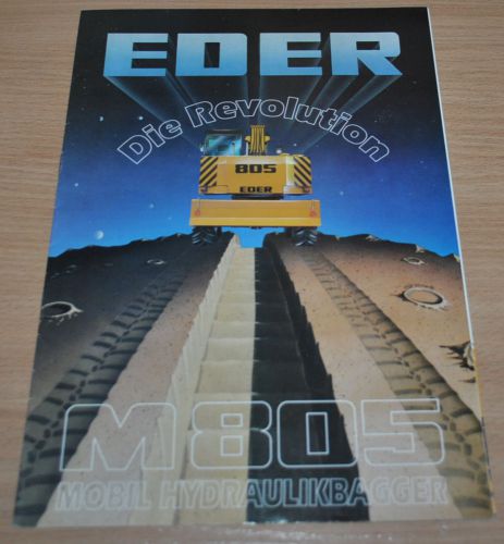 Eder M805 Excavator Brochure Prospekt