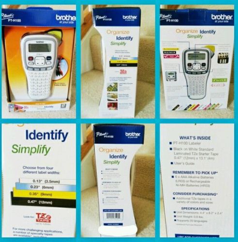 Brother P-Touch PT-H100 Label Thermal Printer Portable Handheld TZe NEW in Box