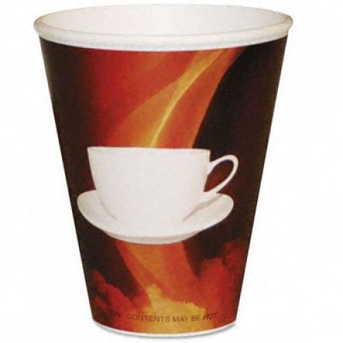 Pactiv HCL-16STE-160PP Labeled Hot Paper Cups, 16 oz, Coffee Mug Design,