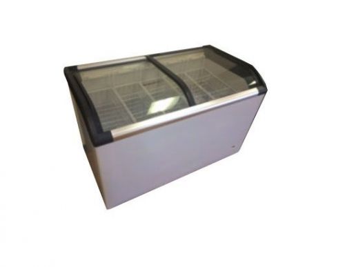 Alamo sd-420q 50&#034; curved glass sliding top ice cream chest freezer new q-series! for sale