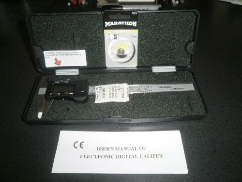 Marathon watch electronic 6&#034; digital caliper fractions 1/128 inch brand new~! for sale
