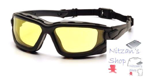 Pyramex I-Force Sporty Dual Pane  Anti-Fog Goggle, Black Frame/Amber Anti-Fog...