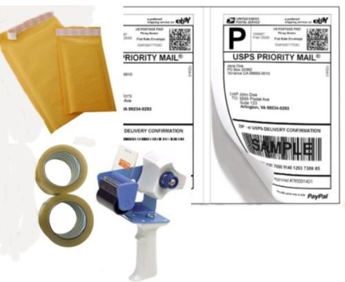 Shipping Kit for the Internet Sales,Labels, Tape Gun,Tape,Mailers all included