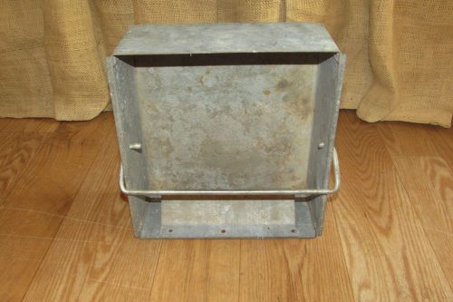 Vintage industrial metal parts bin container drawer with handle #2362 for sale