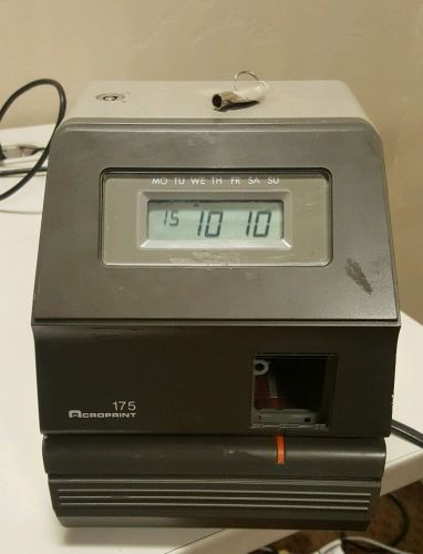 175 Acroprint digital time clock recorder with key