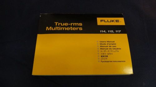 Fluke true rms multi meter user manual for model&#039;s 114, 115 &amp; 117 for sale