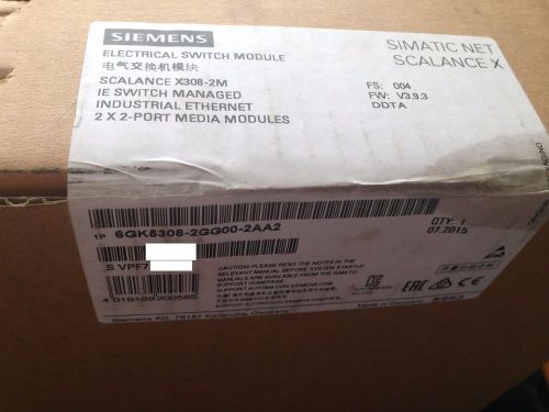 Siemens simatic scalance x308-2m 1p gk5 308-2gg00-2aa2 v3.9.3 fs:004 ie managed for sale