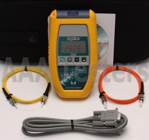 Fluke microtest simplifiber sm mm fiber optic power meter for sale