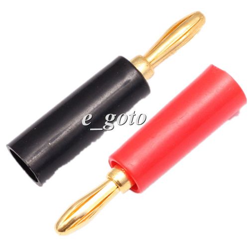 5pairs /red/black 2mm banana plug multimeter test pin male connector for sale