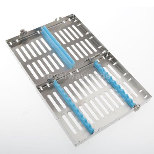 Dental Sterilization Cassette Rack Tray Box Case for 10 Surgical Instruments