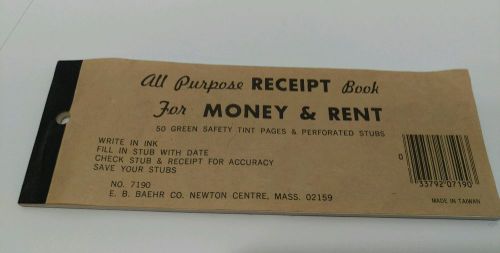All Purpose Receipt Book, 45 Pages, Money or Rent