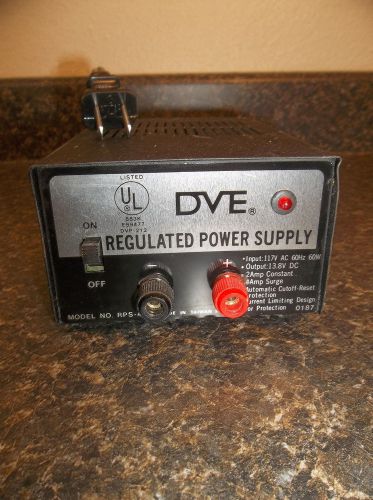 DVE REGULATED POWER SUPPLY  RPS-412      117 vac  - 13.8 VDC
