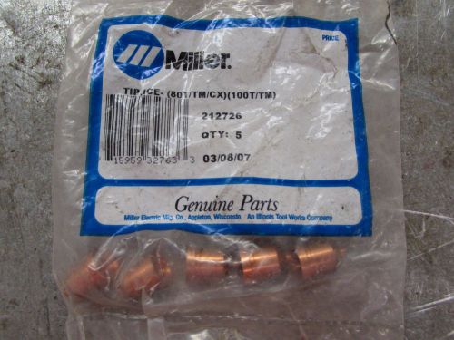 5 PACK Miller 212726  Tip, ICE-80T/TM/CX 80 Amp